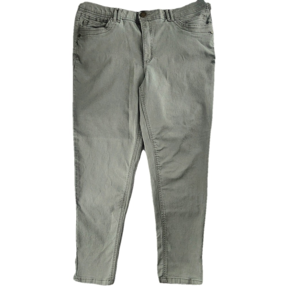 Democracy Womens Pants 16 Olive Green Ab Technology Slimming Stretch Ankle